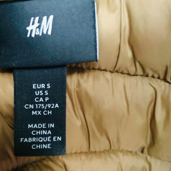 SMALL H&M Jacket Puffer Lightweight BROWN - Picture 2 of 2